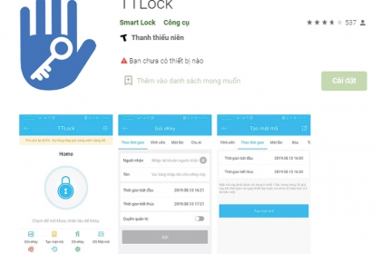 Hướng dẫn cài đặt sử dụng App TTLock cho khoá điện tử