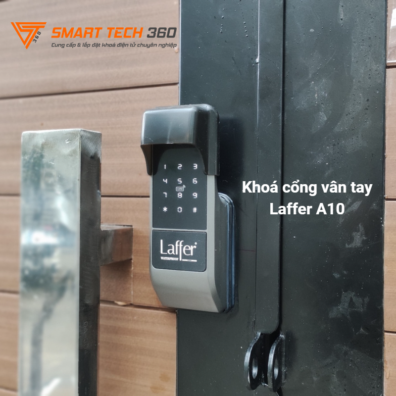 Khoá vân tay cổng sắt Laffer A10