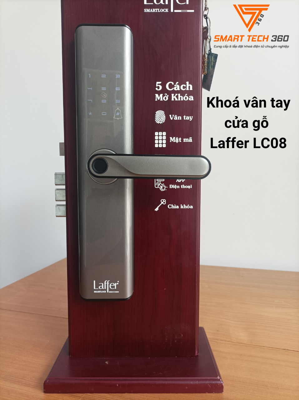 Khoá vân tay cửa gỗ Laffer LC08